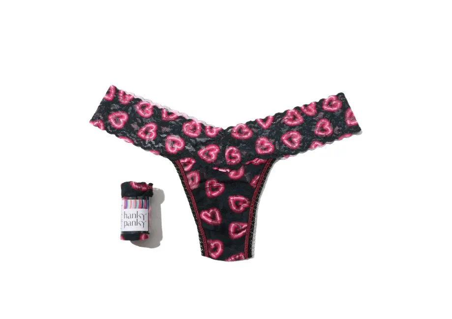 PR4911P Printed Low Rise Thong Wrap Text Me