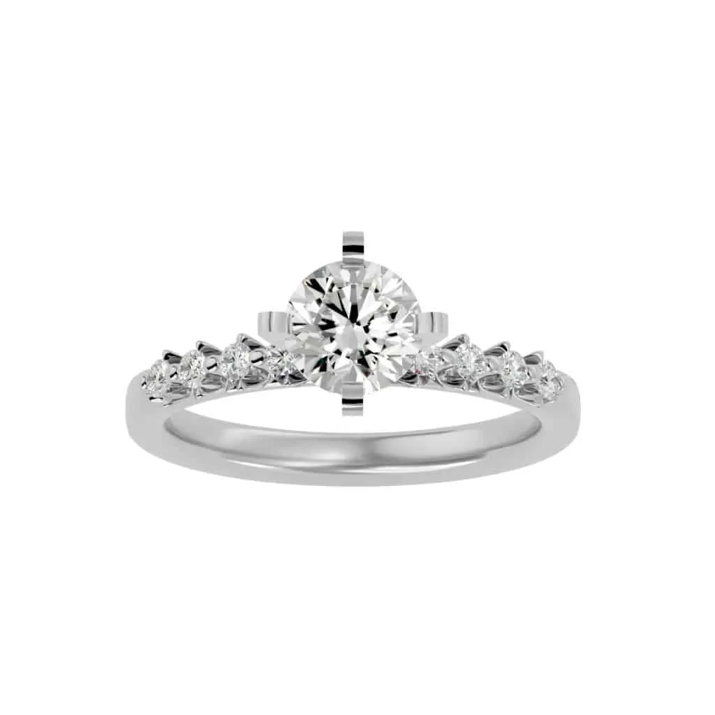 Prong Set Diamond Engagement Ring 4 Claws Solitaire Setting