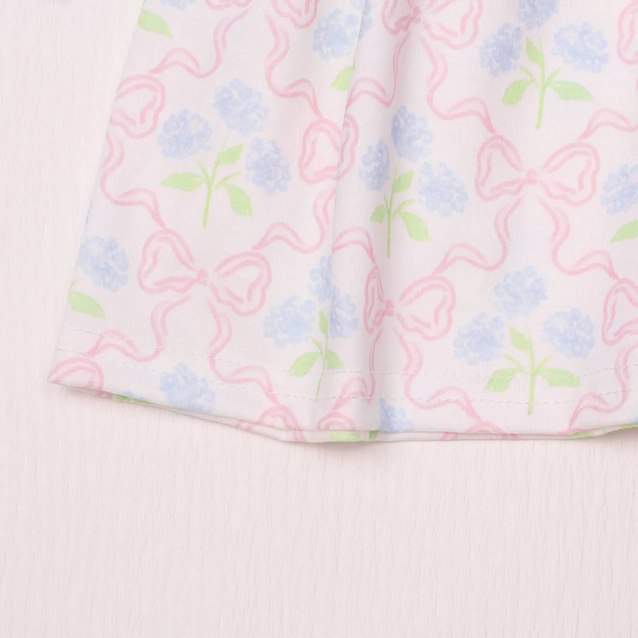 Purple flower print girl set