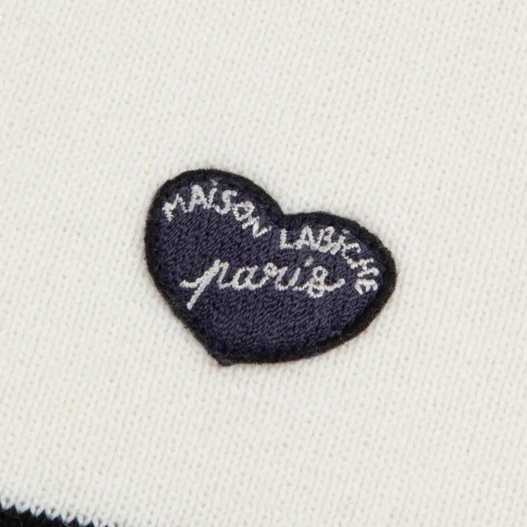 "Patch Coeur ML" Mondovi Sweater (Off White Black)