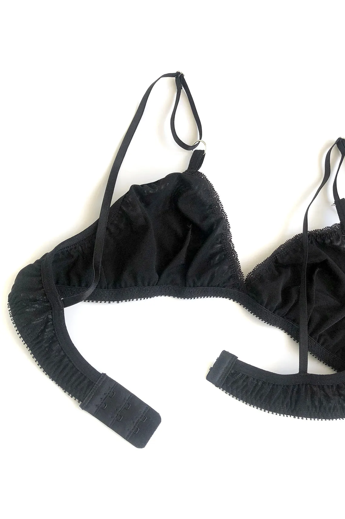 READY TO SHIP Sunset Bralette in Sheer Recycled Mesh (M,L,XL)