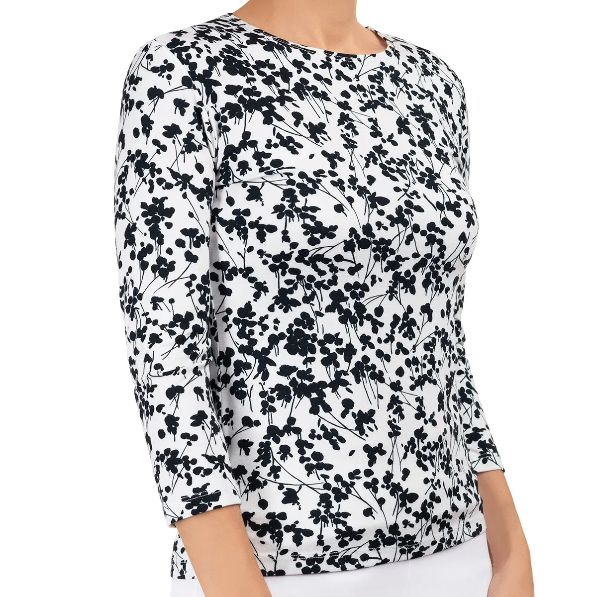 Shaped Knit Tee in Floral Spirit