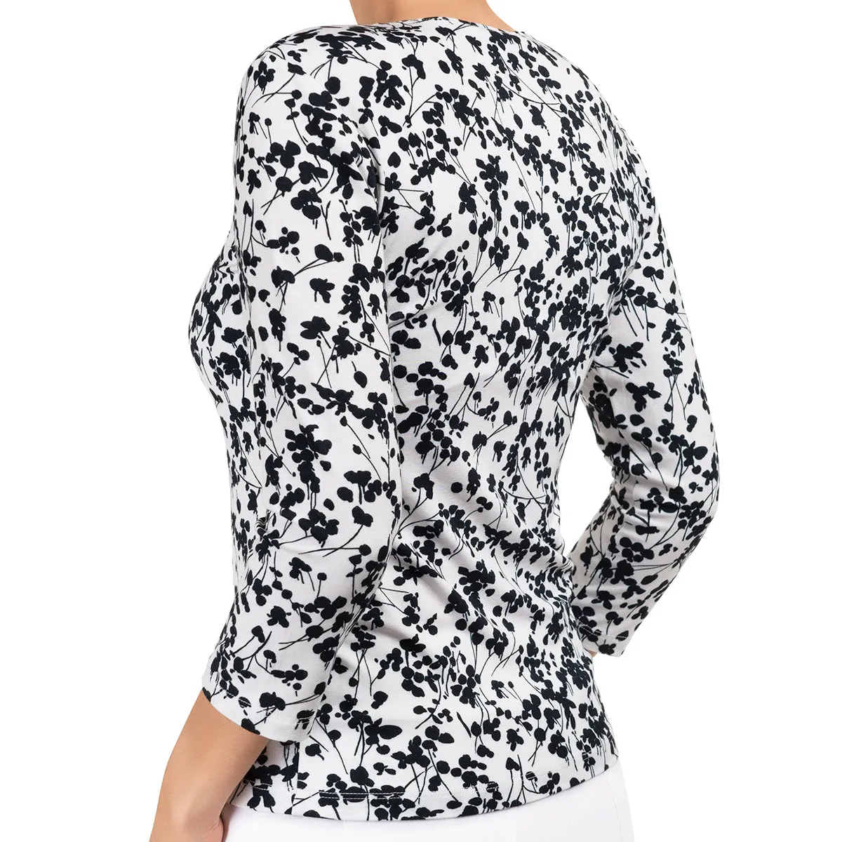 Shaped Knit Tee in Floral Spirit