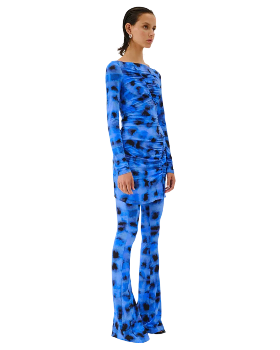 Size S - Suboo Blue Shibori Gathered Pants