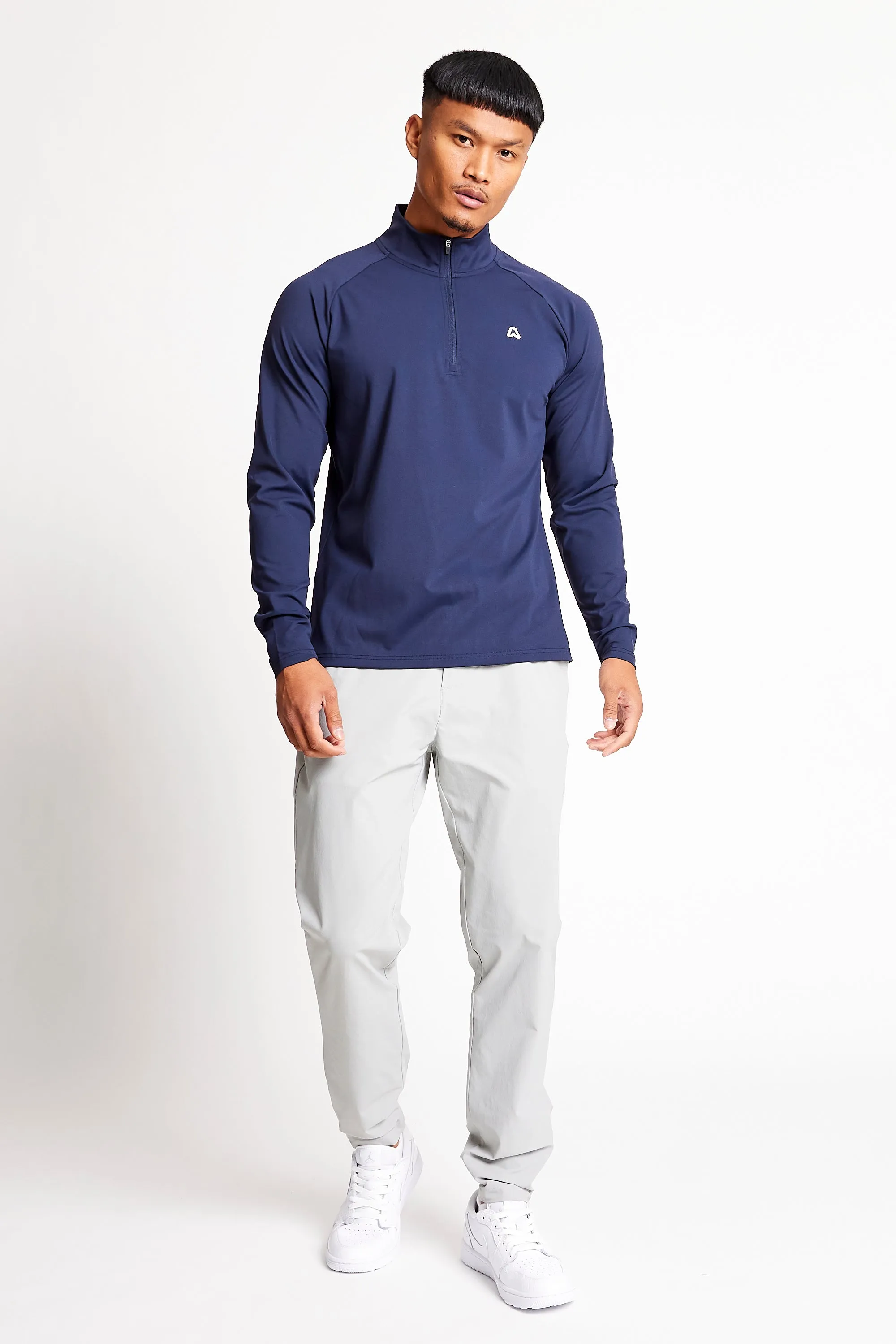 Slim Fit 1/4 Zip Top - Ace Navy