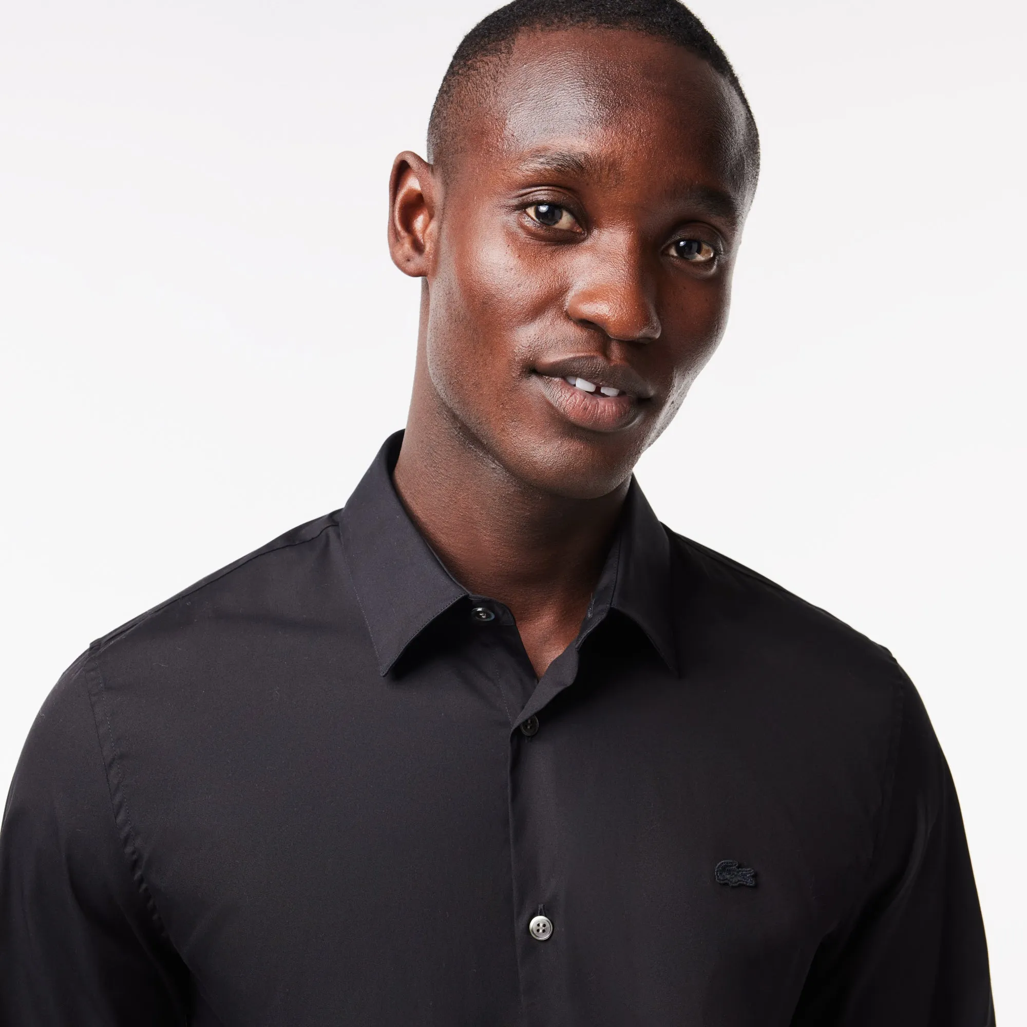Slim Fit French Collar Stretch Shirt