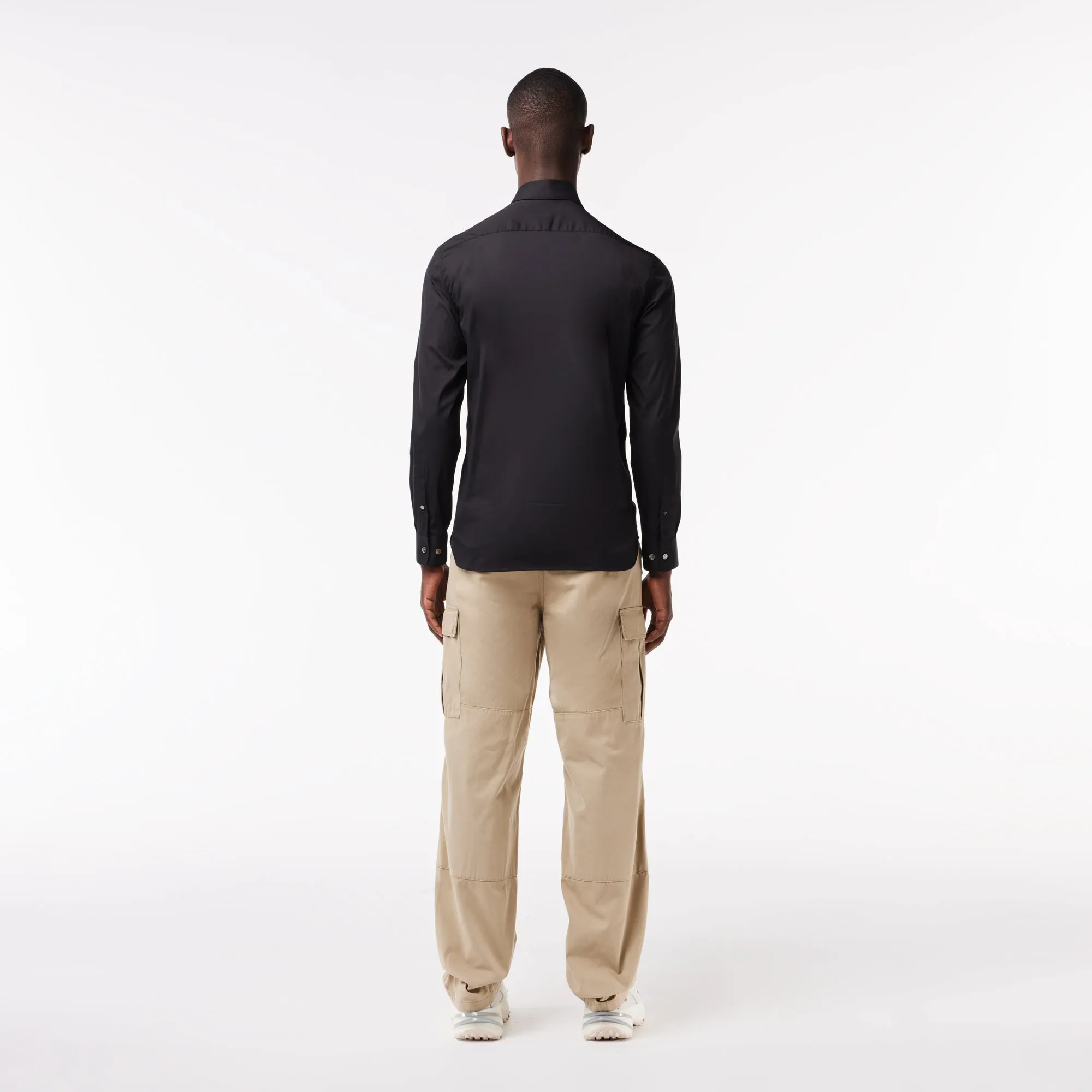 Slim Fit French Collar Stretch Shirt