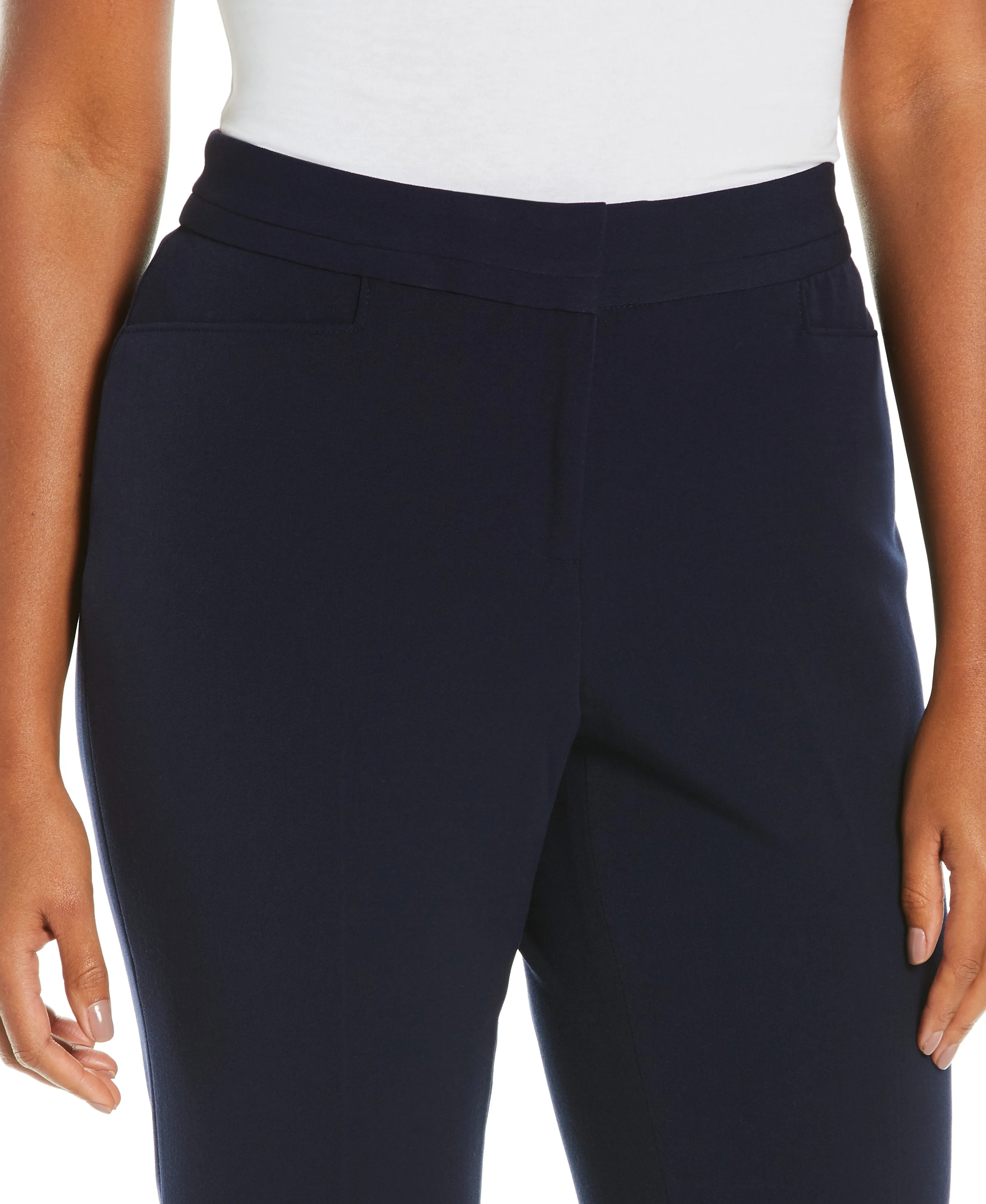 Slim Leg Stretch Gabardine Pant - Curvy Fit