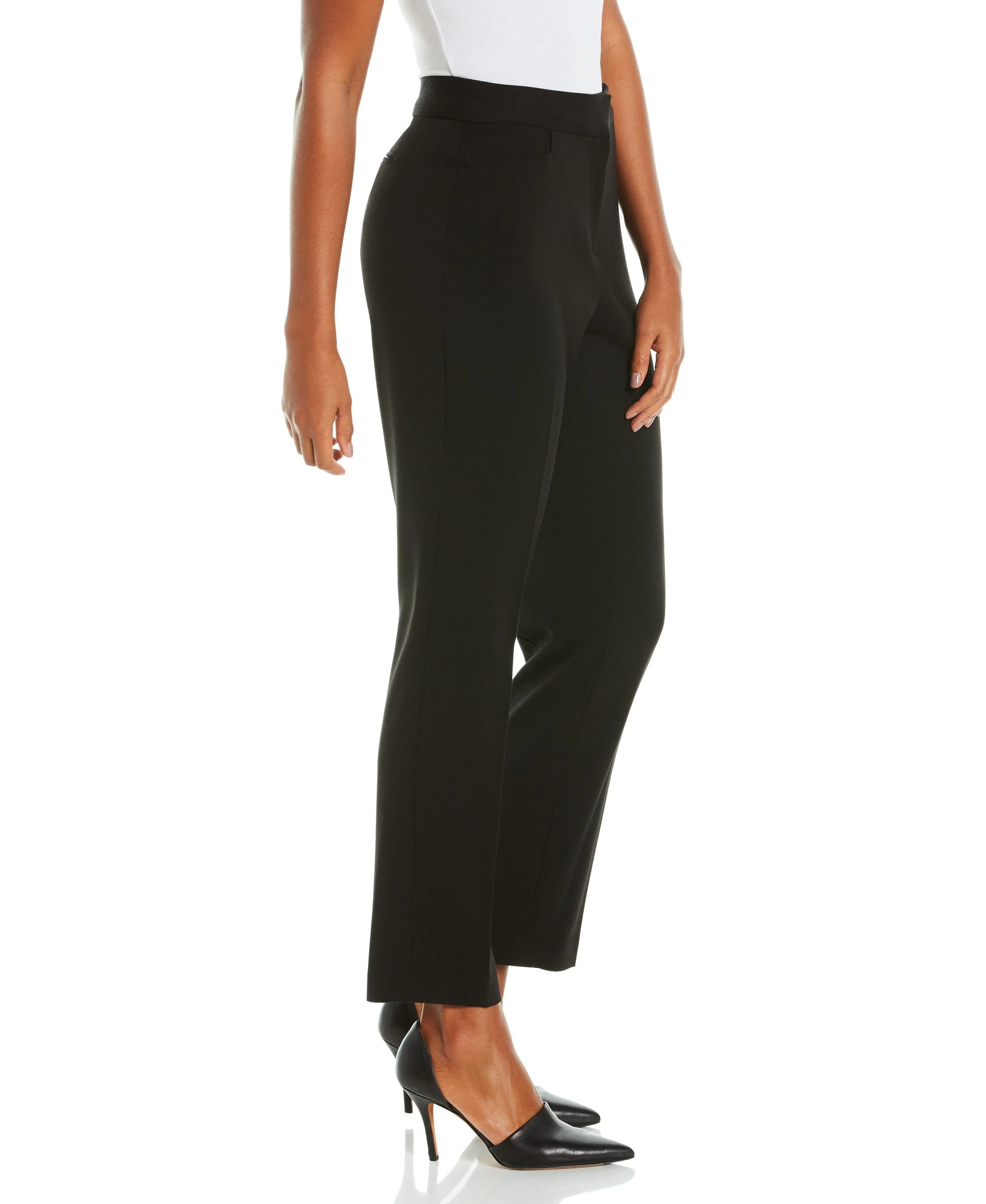 Slim Leg Stretch Gabardine Pant - Curvy Fit