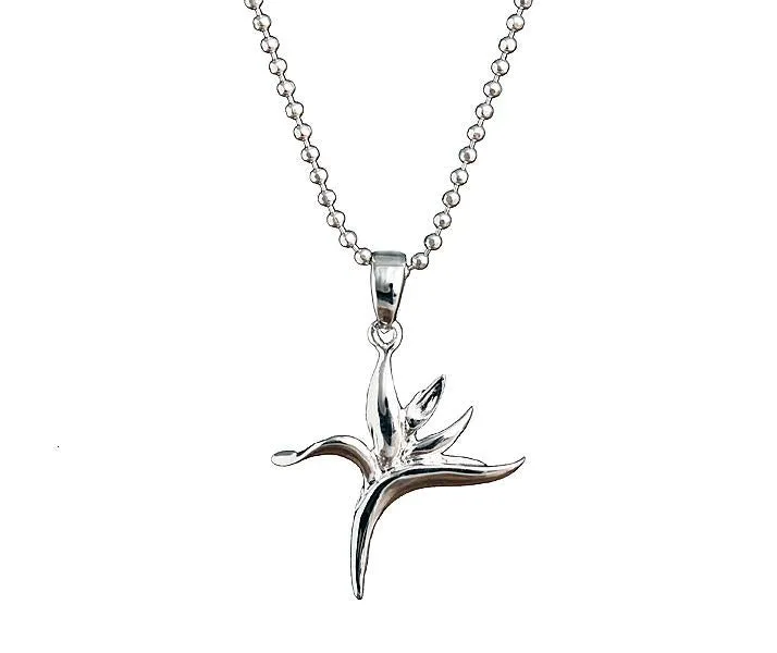 Sterling Silver Bird of Paradise Pendant (Chain Sold Separately)