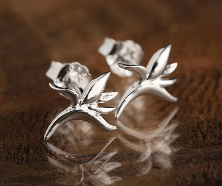 Sterling Silver Bird of Paradise Post Earrings
