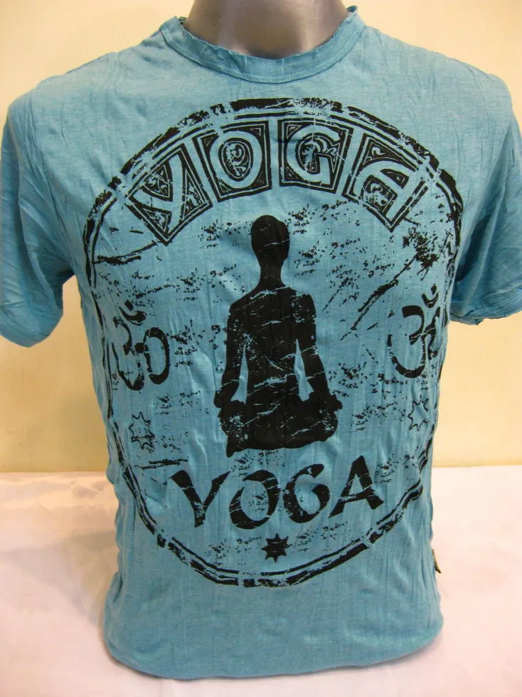 Sure Design Men's Infinitee Yoga Stamp T-Shirt Turquoise