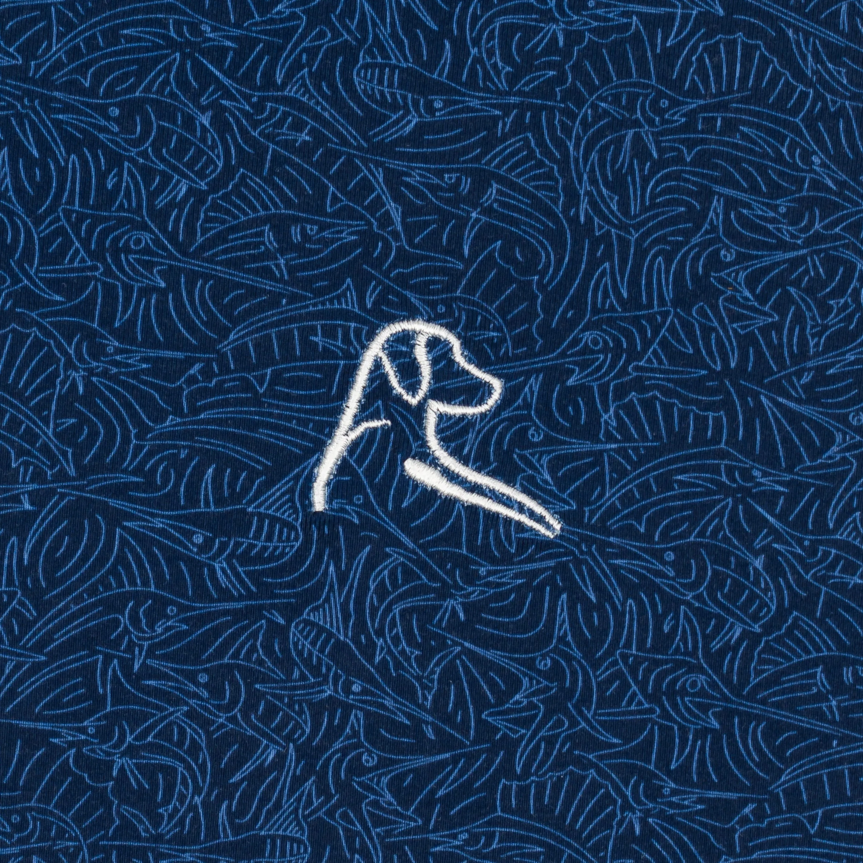 Swordfish Performance Q-Zip Pullover - Navy Blue with Caicos Blue Accents