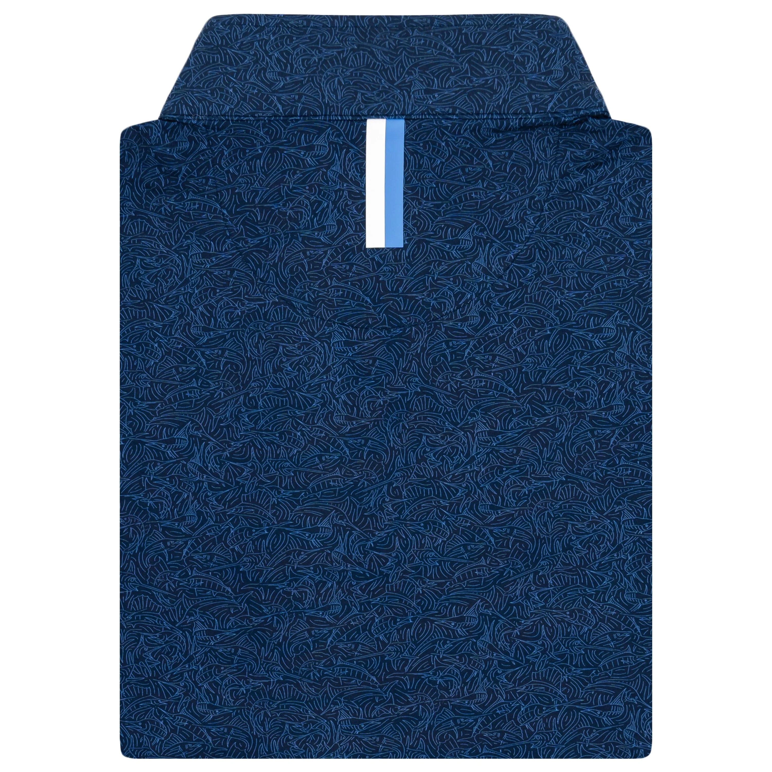 Swordfish Performance Q-Zip Pullover - Navy Blue with Caicos Blue Accents