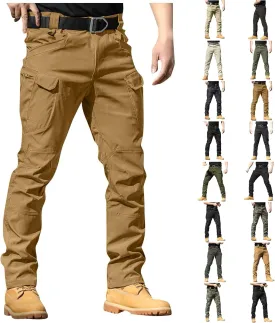 Tactical Pants for Men Ripstop Flex Camo Waterproof Hiking Cargo Pants Lightweight Stretchy Work Pant Multi Pockets