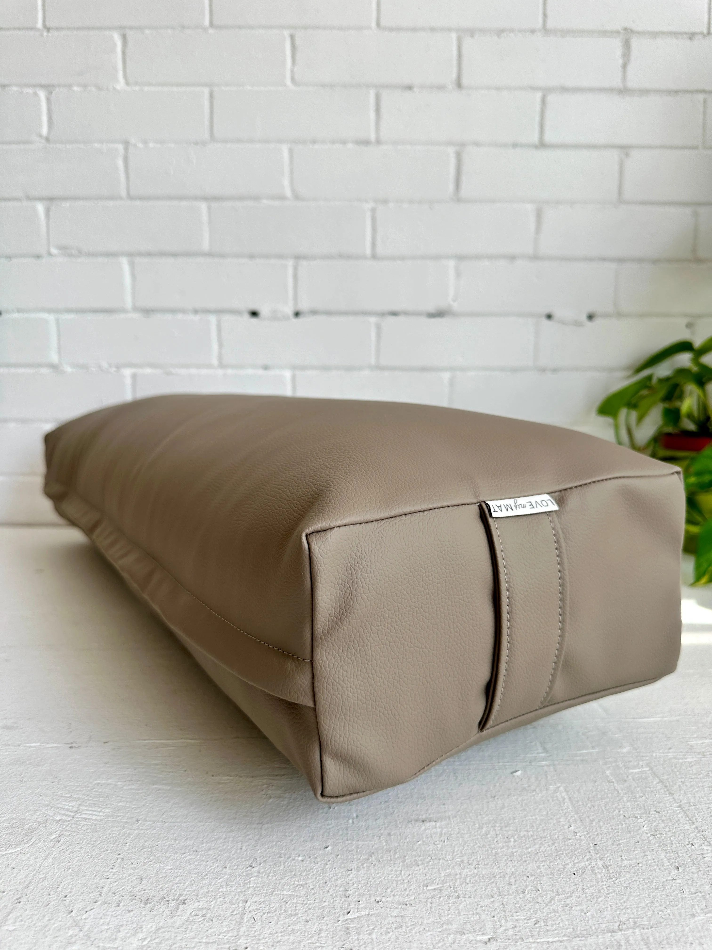 Taupe Vinyl Long & Lean Bolster