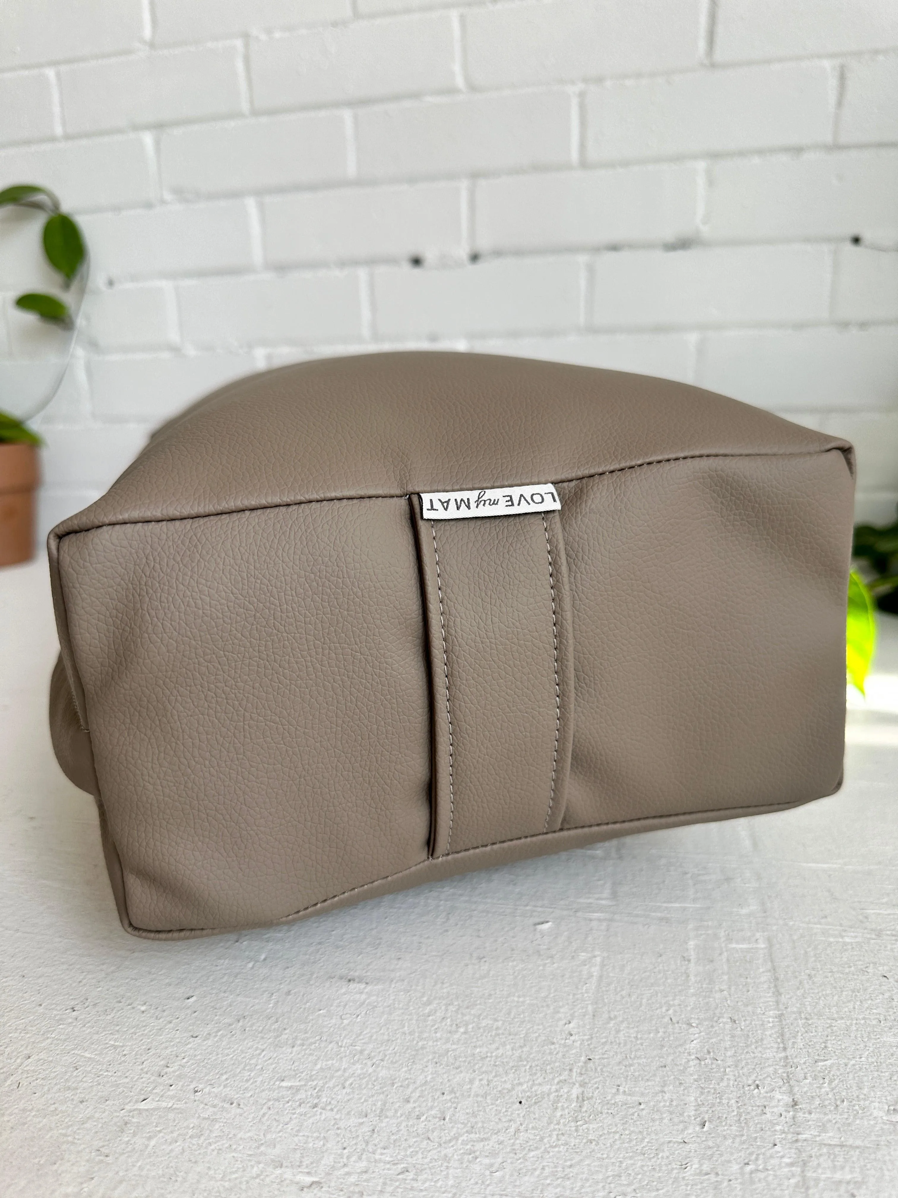 Taupe Vinyl Long & Lean Bolster