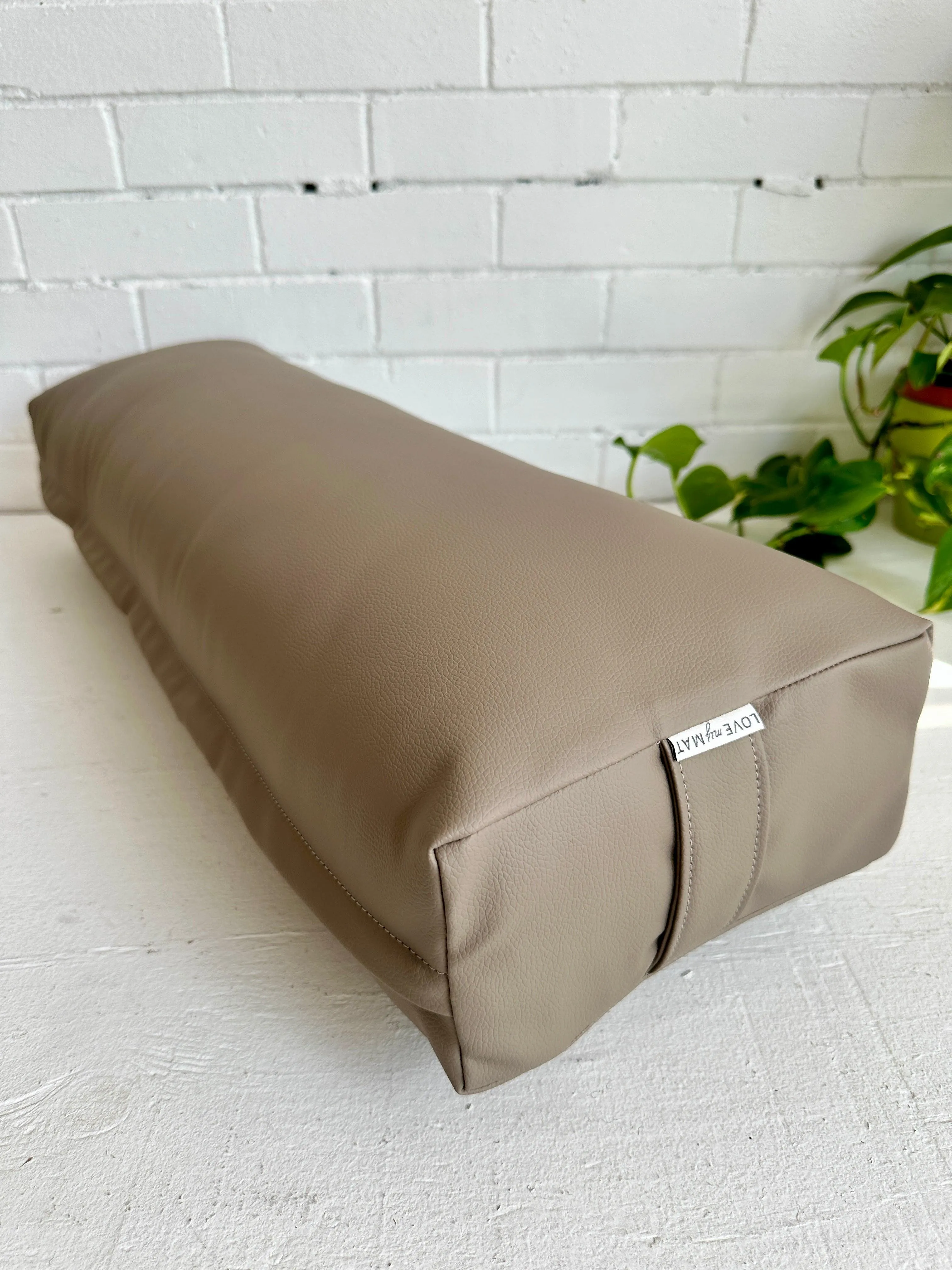 Taupe Vinyl Long & Lean Bolster