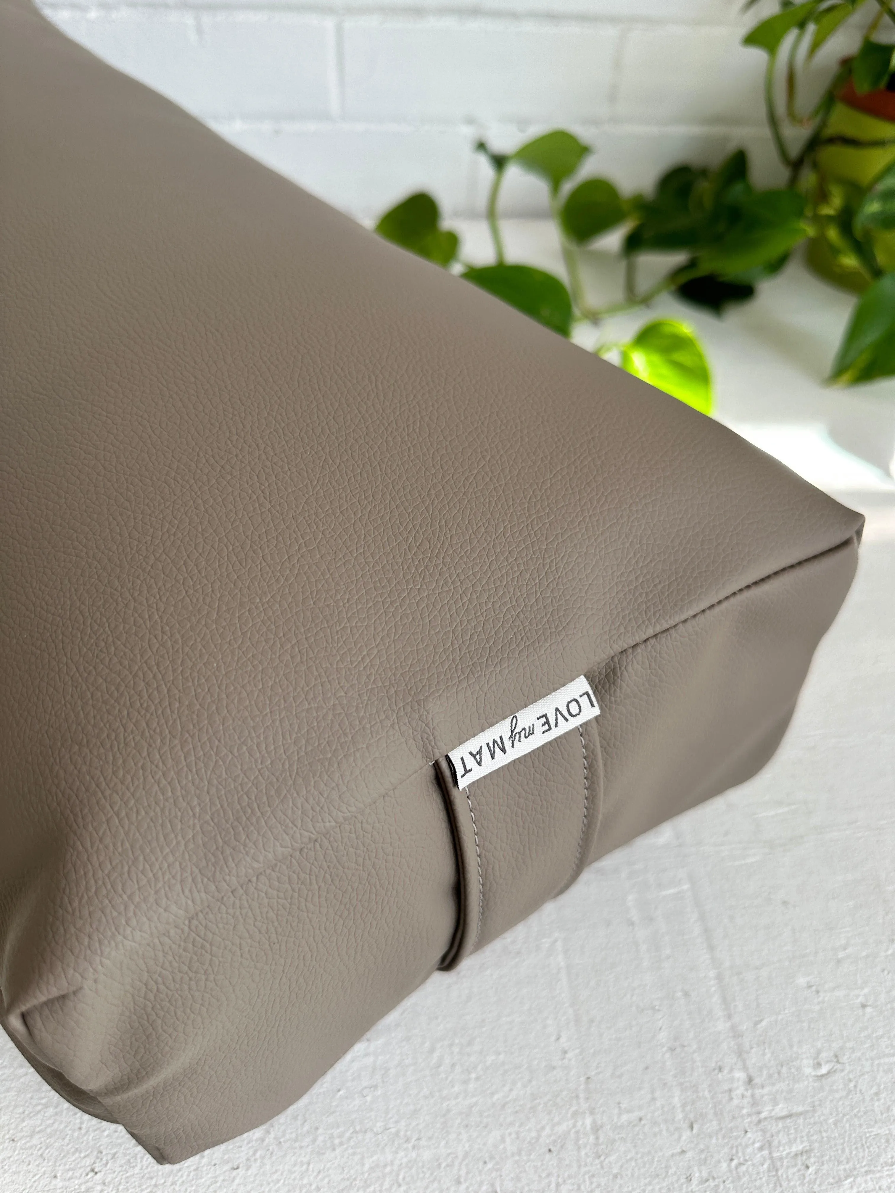 Taupe Vinyl Long & Lean Bolster