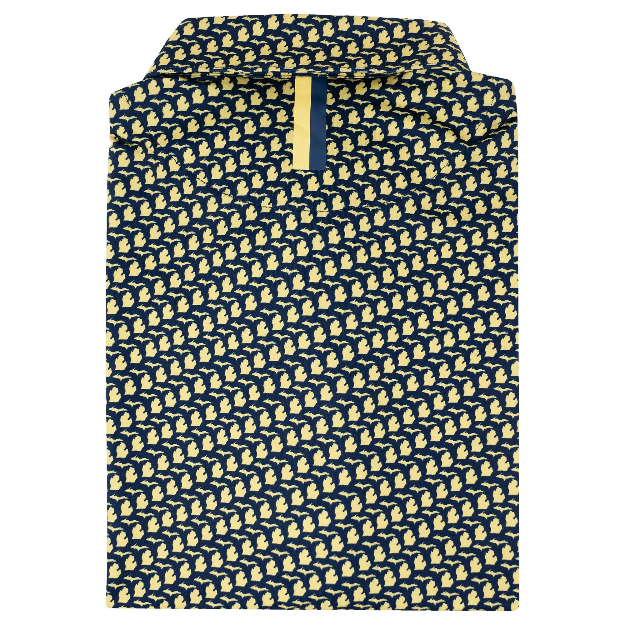 The Mitten | Performance Polo | The Mitten - Lemon Yellow/Admiral Navy