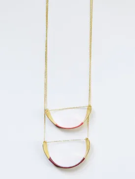 Threaded Helix Necklace - Red