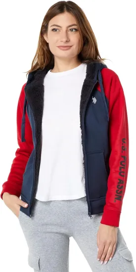 U.S. POLO ASSN. Raglan Color-Block Hoodie Classic Navy MD