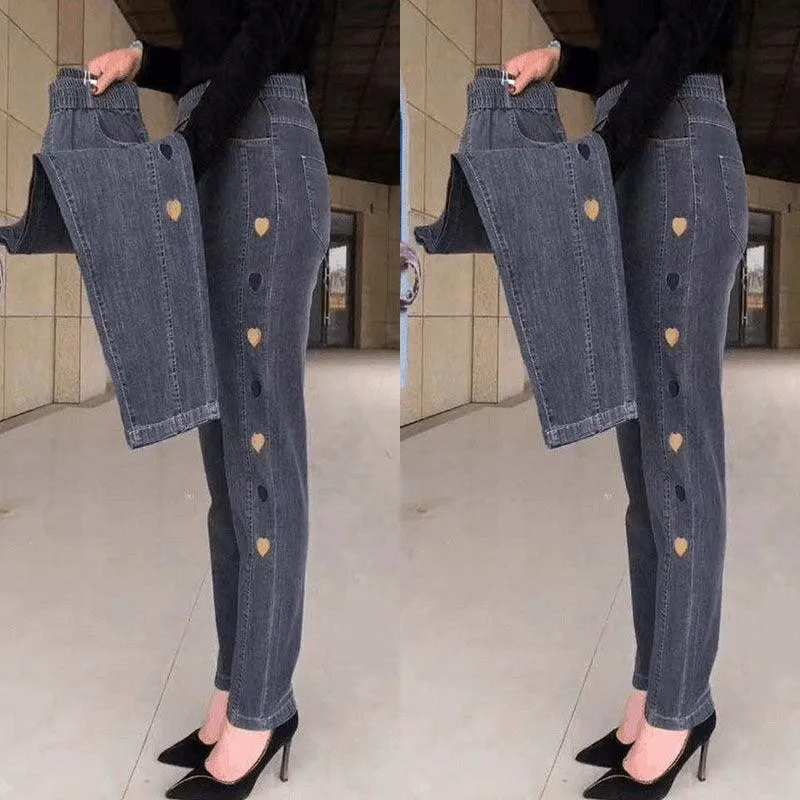 Women's Plus Size High Waist Stretch Jeans in Lightweight Fabric