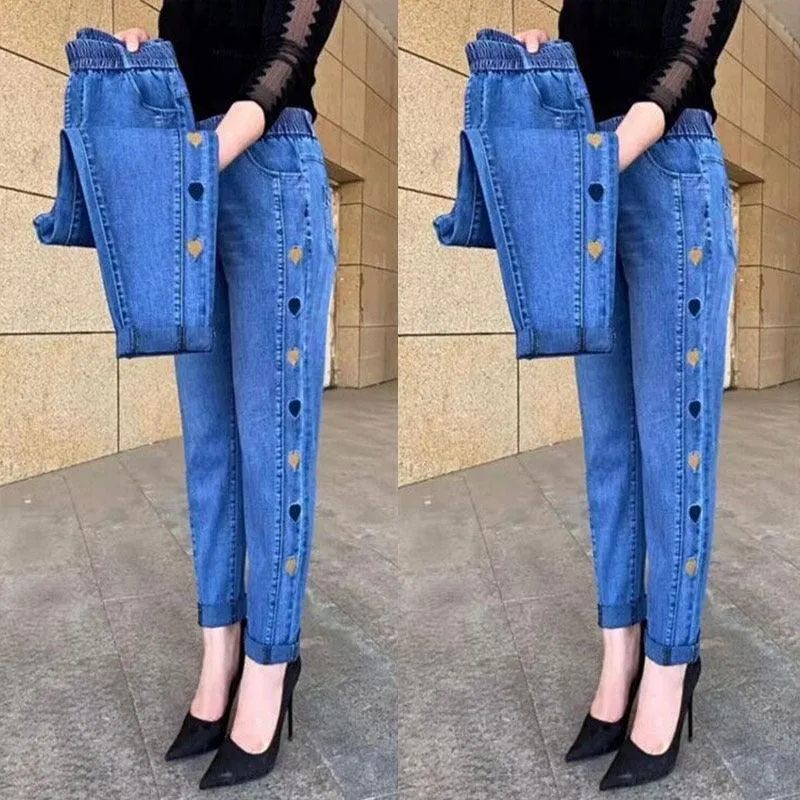 Women's Plus Size High Waist Stretch Jeans in Lightweight Fabric